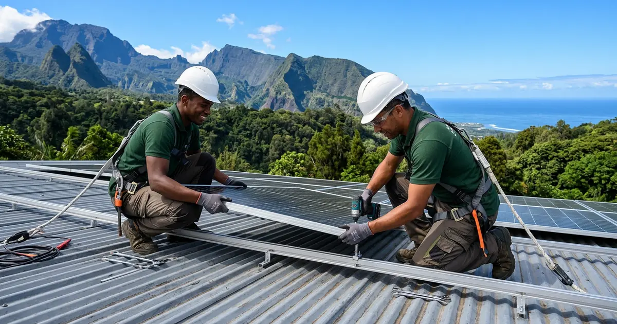 Installation solaire résidentielle à La Réunion — réalisation ECOI